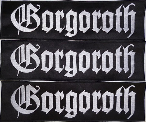 Gorgoroth | Backstripe Stitched White Logo