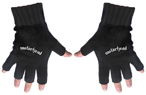 Motorhead | Fingerless Gloves White Logo