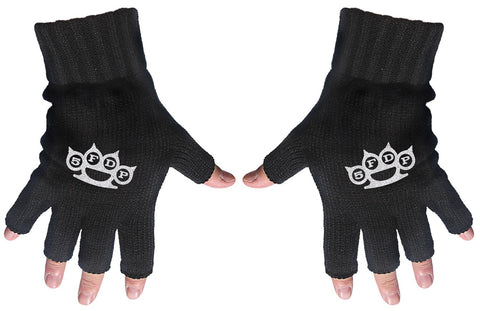 Five Finger Death Punch | Fingerless Gloves White 5FDP