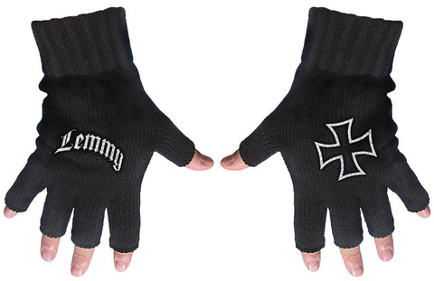 Motorhead | Fingerless Gloves White Lemmy & Cross