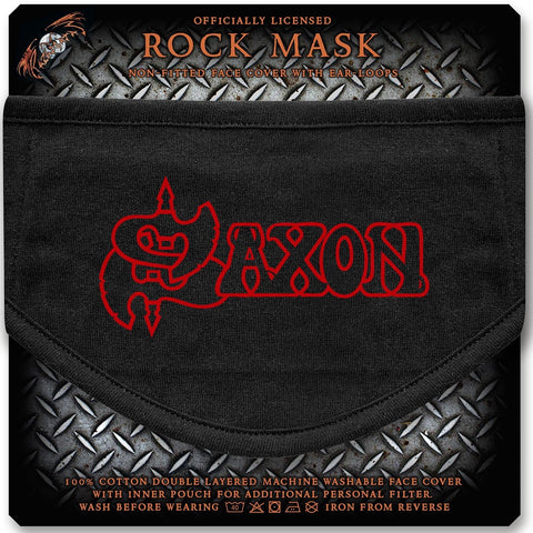 Saxon | Face Mask Red Logo
