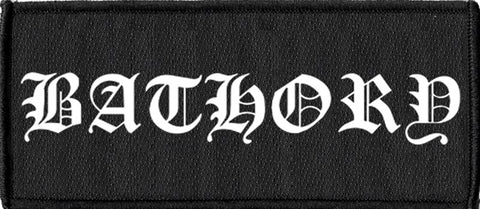 Bathory | White Logo Woven Patch