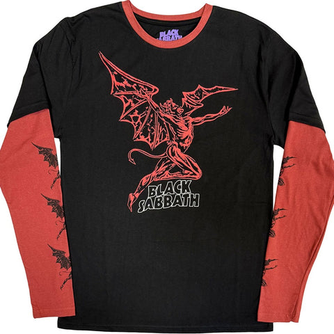 Black Sabbath | Red Henry Wavy Logo Raglan LS