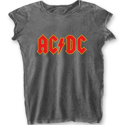 AC/DC | Ladies Burnout Logo Charcoal GS