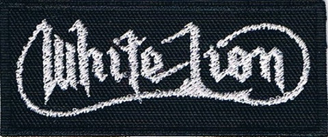 White Lion | Stitched White Logo Mini Patch