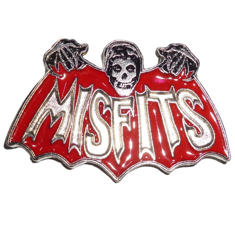 Misfits | Pin Badge Bat Skull Red