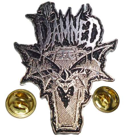 Damned The | Pin Badge Bat Coffin