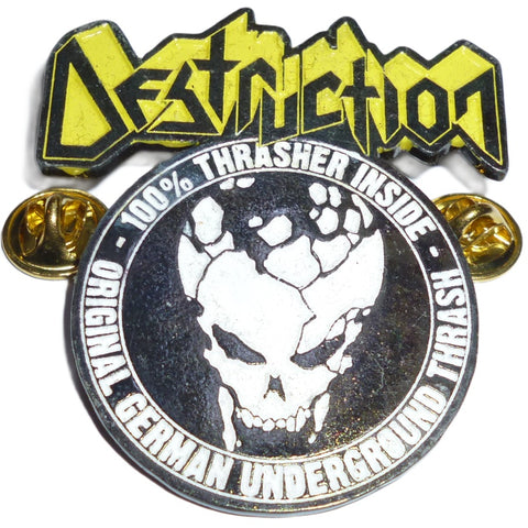 Destruction | Pin Badge 100% Thrasher Inside Color