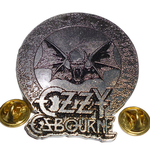 Ozzy Osbourne | Pin Badge Bat & Runes Silver
