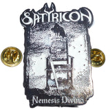 Satyricon | Pin Badge Nemesis Divina Black White