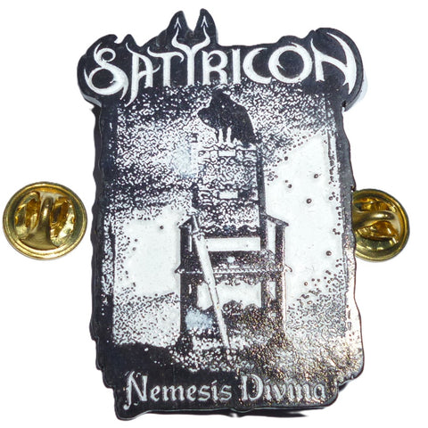 Satyricon | Pin Badge Nemesis Divina Black White