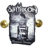 Satyricon | Pin Badge Nemesis Divina Black White