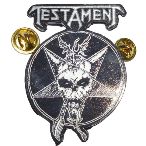 Testament | Pin Badge Legacy Black White Color