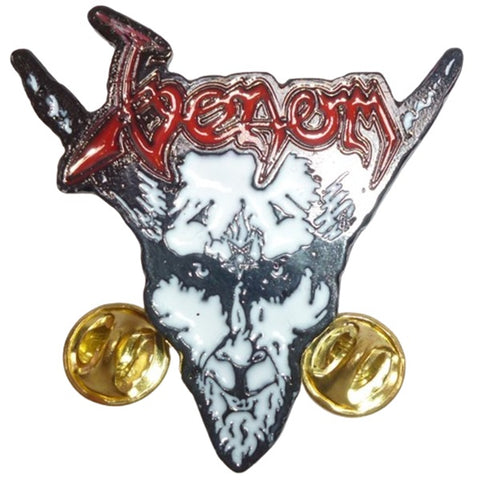 Venom | Pin Badge Black Metal White