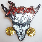 Venom | Pin Badge Black Metal White