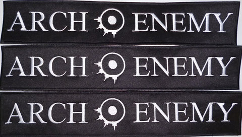 Arch Enemy | Backstripe Stitched White Logo