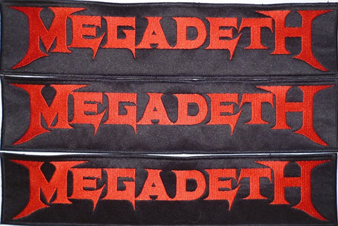 Megadeth | Backstripe Stitched Red Logo