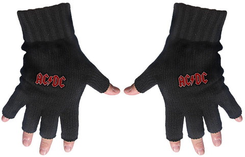 AC/DC | Fingerless Gloves Red Logo