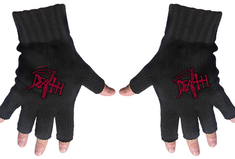 Death | Fingerless Gloves Red Logo