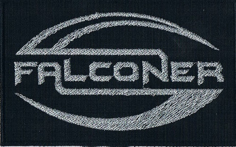 Falconer | Stitched Silver logo