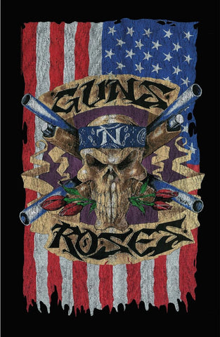 Guns & Roses | US Pirate Skull Flag