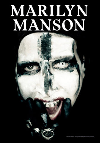 Marilyn Manson | Big Face Cross Flag