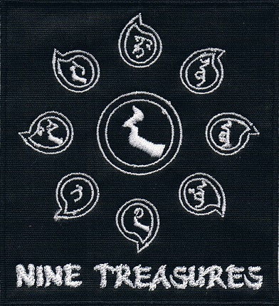Nine Treasures | Stitched White Symbols Logo