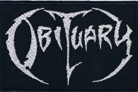Obituary | Stitched White Logo