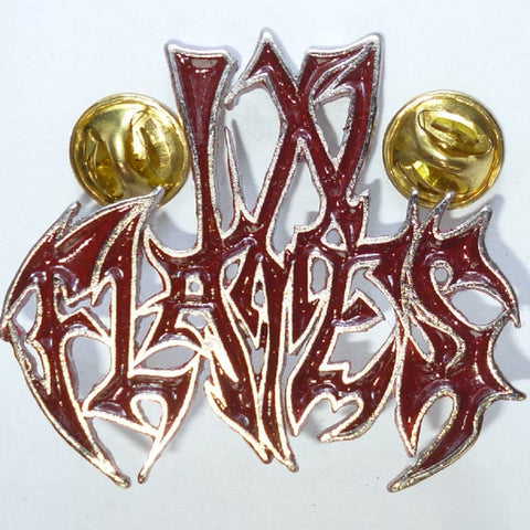 In Flames | Pin Badge Old Logo Red