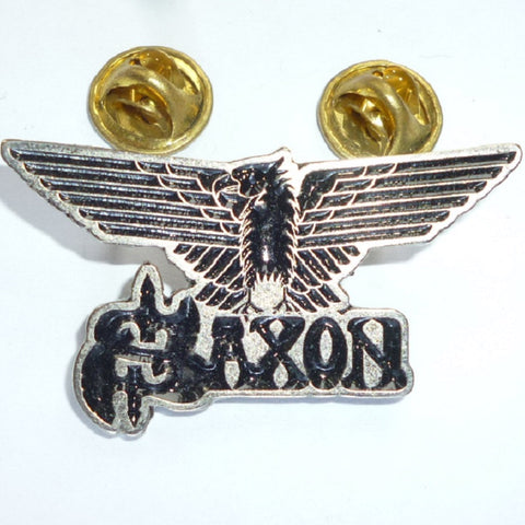 Saxon | Pin Badge Eagle Logo Black