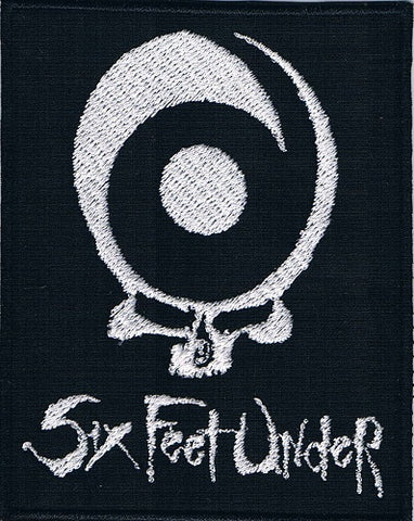 Six Feet Under | Stitched White 6 Skull