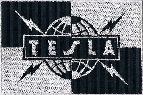 Tesla | Stitched Black White Logo