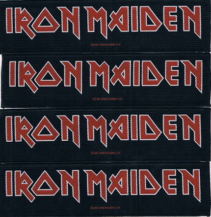 Iron Maiden | Woven Stripe Logo Red