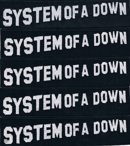 System of a Down | Stitched Stripe White Logo